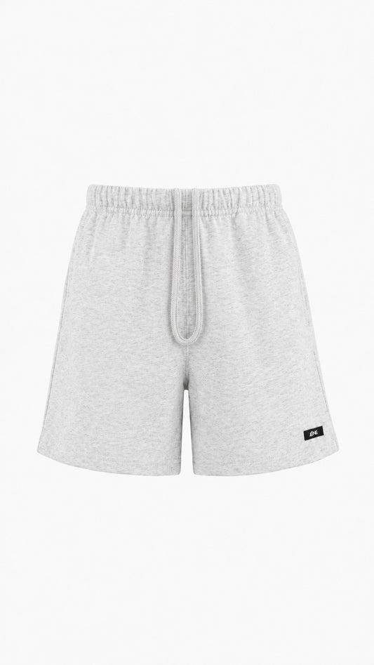 gray fitted sweatshorts